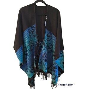 NWT One Size Black & Turquoise Shaw